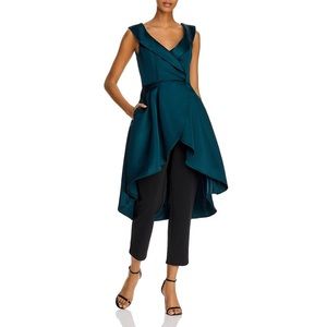 Aidan Mattox Satin Peplum Jumpsuit